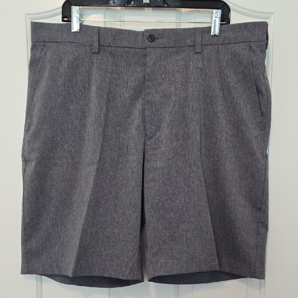 Grand Slam Charcoal Flat Front Shorts Size 38